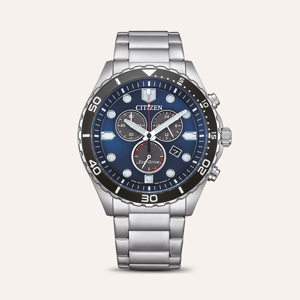 Orologio Eco Drive Citizen Ore Felici At2560-84l - Orologi con Datario Uomo | Stroili