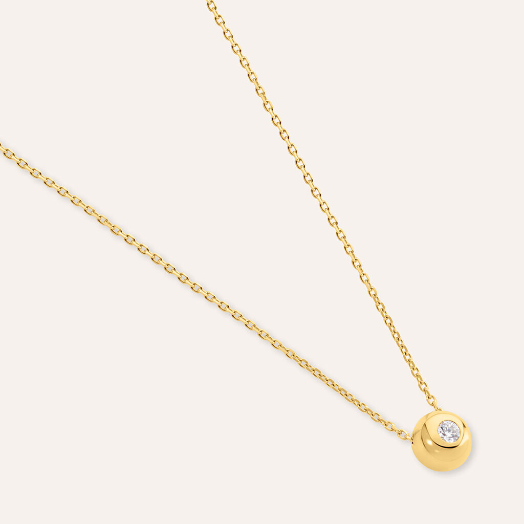 Collana Desideria Argento Nobile Dorato Cubic Zirconia