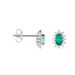 Orecchini Lobo Charlotte Oro Bianco Smeraldo Diamante - Orecchini a Lobo Donna | Stroili