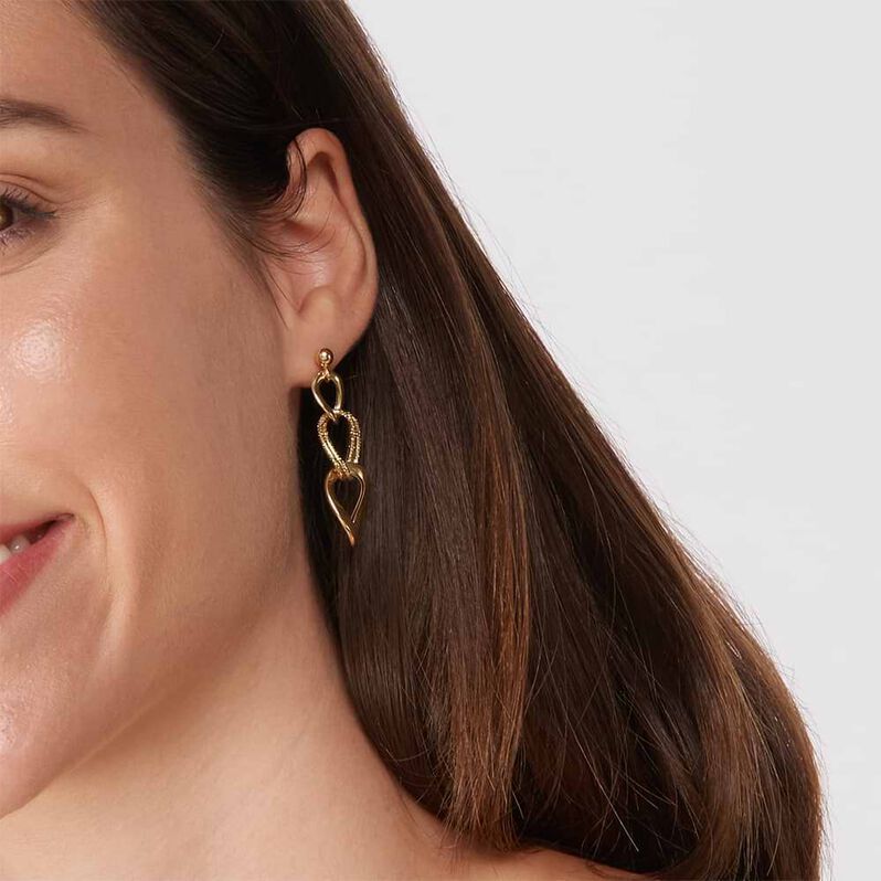 Orecchini Pendenti Golden Lover Oro Giallo - Orecchini Pendenti Donna | Stroili