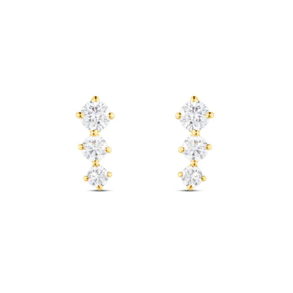 Orecchini Pendenti Trilogy Claire Oro Giallo Cubic Zirconia
