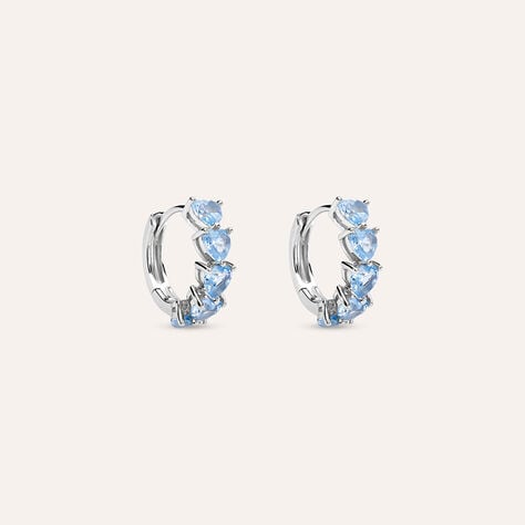 Orecchini A Cerchio Silver Rainbow Argento Rodiato Cubic Zirconia - Orecchini a Cerchio Donna | Stroili