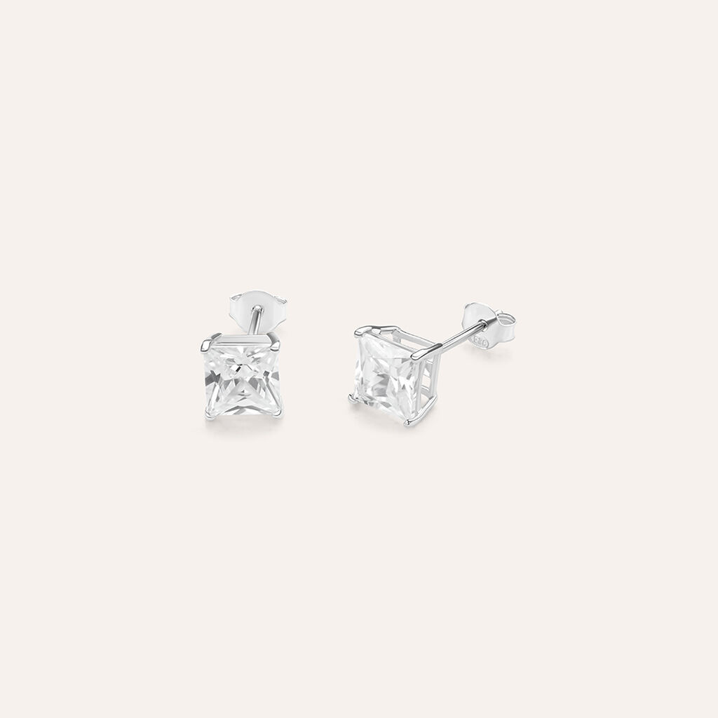 Orecchini Lobo Punto Luce Silver Elegance Argento Rodiato Cubic Zirconia