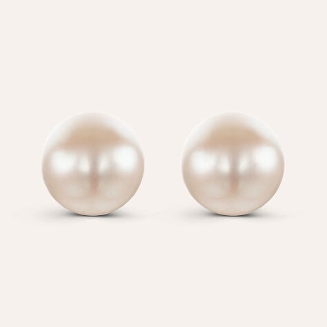 Orecchini Lobo Gabrielle Oro Bianco Perla D'Acqua Dolce - Orecchini a Lobo Donna | Stroili