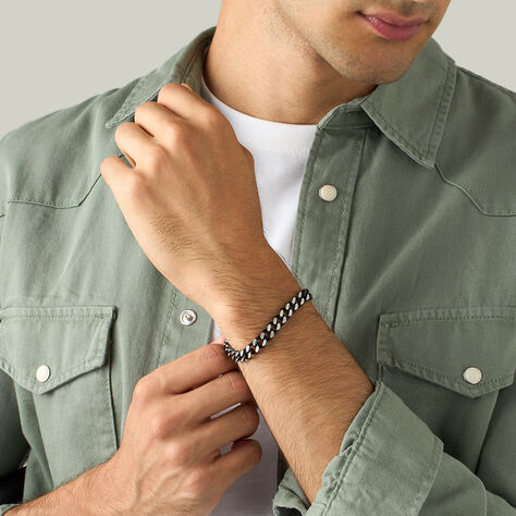 Bracciale Catena Man Code Acciaio Nero - Bracciali Uomo | Stroili
