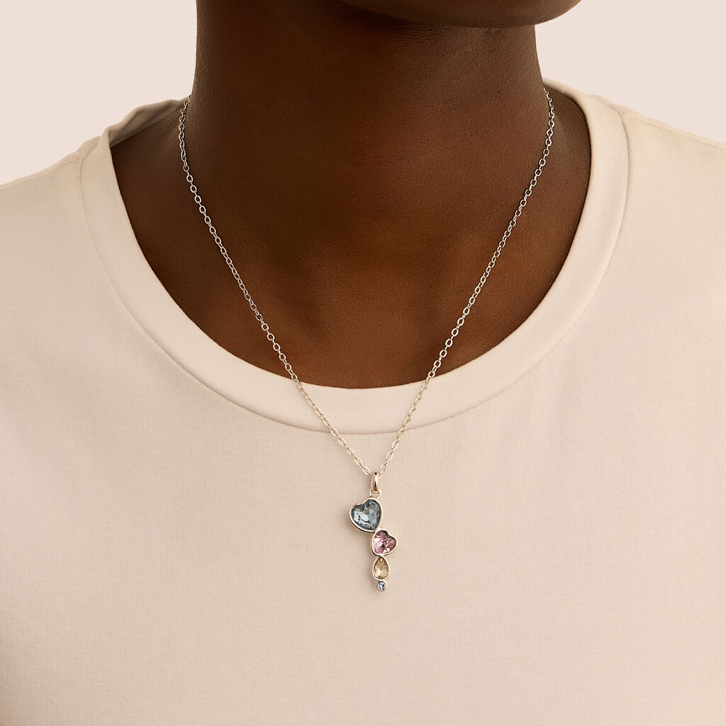 Collana Violet Ottone Cristallo