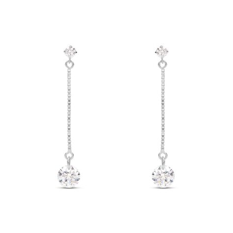 Orecchini Pendenti Punto Luce Claire Oro Bianco Cubic Zirconia - Orecchini Pendenti Donna | Stroili