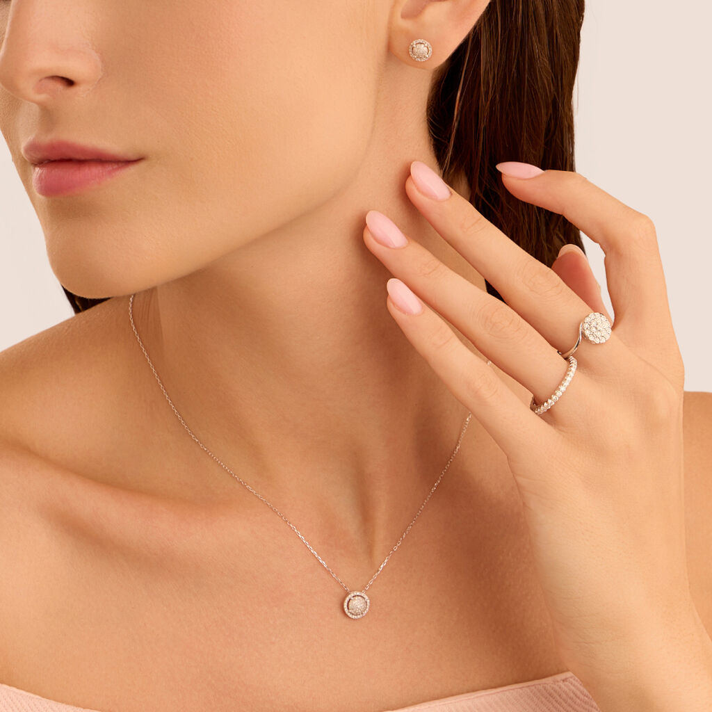 Fede Classica Eternity 2.4 mm Oro Bianco Diamante