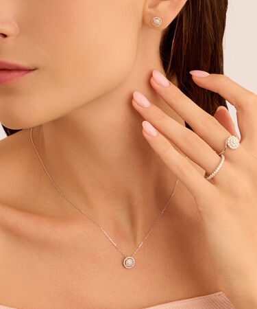 Fede Classica Eternity 2.4 mm Oro Bianco Diamante