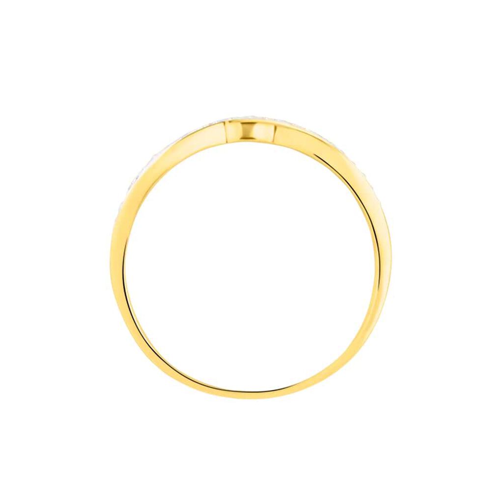 Anello Fascia Claire Oro Giallo Cubic Zirconia - Anelli a Fascia Larga Donna | Stroili