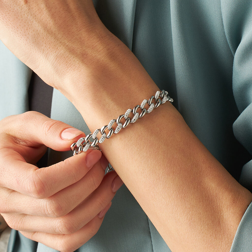 Bracciale Catena Lady Phantasya Acciaio Cristallo - Bracciali Donna | Stroili