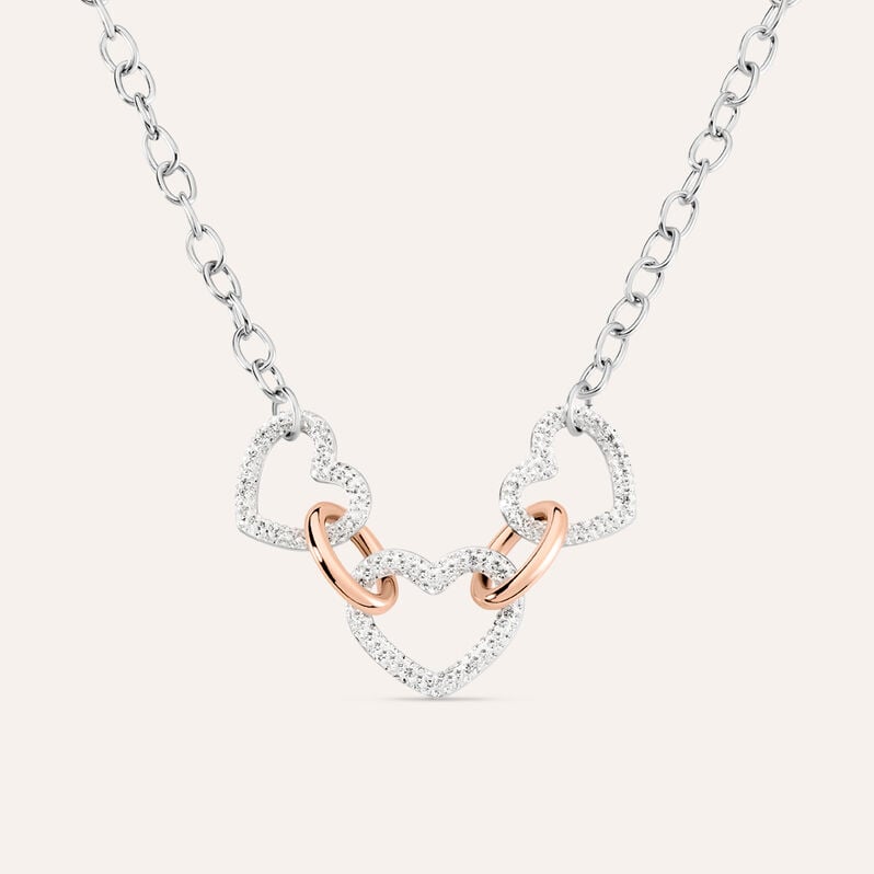 Collana Aura Acciaio Bicolore Bianco / Rosa Cristallo - Collane Donna | Stroili