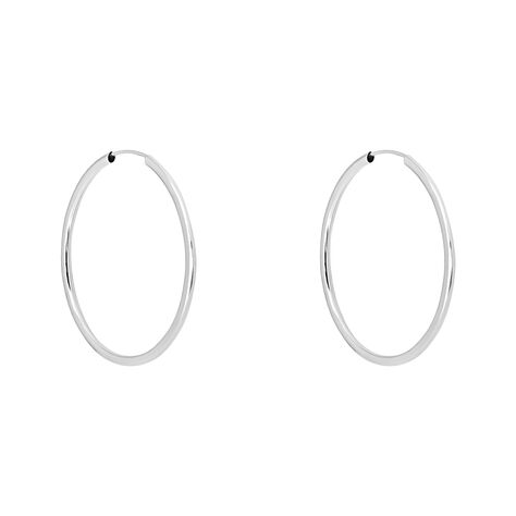 Orecchini A Cerchio Toujours Oro Bianco - Orecchini a Cerchio Donna | Stroili