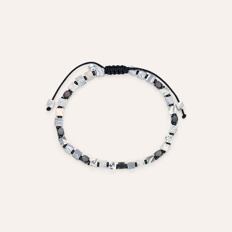 Bracciale Man Code Acciaio Antracite Labradorite - Bracciali Uomo | Stroili