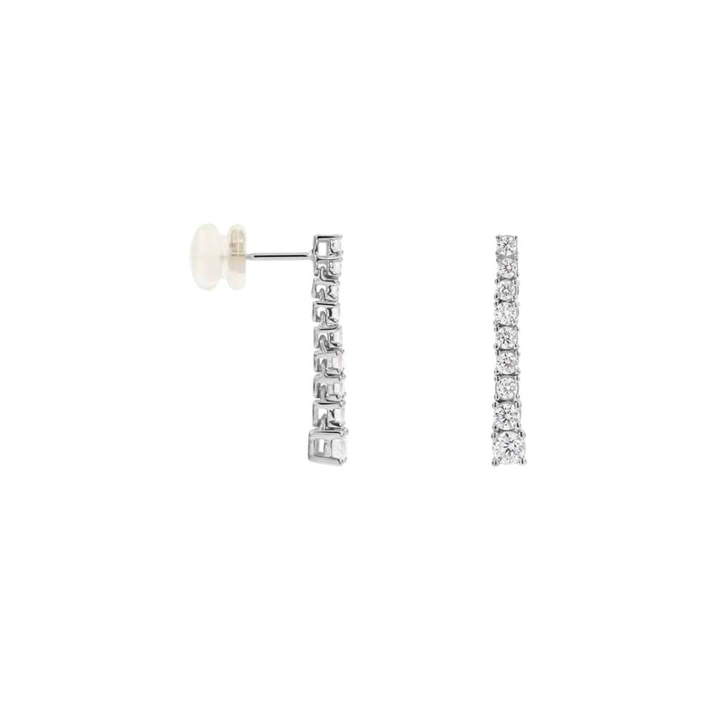Orecchini Pendenti Tennis Claire Oro Bianco Cubic Zirconia - Orecchini Pendenti Donna | Stroili