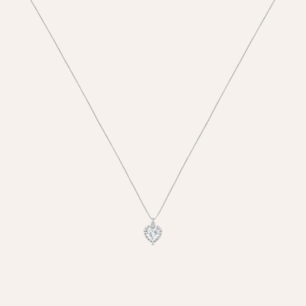 Collana Punto Luce Claire Oro Bianco Cubic Zirconia