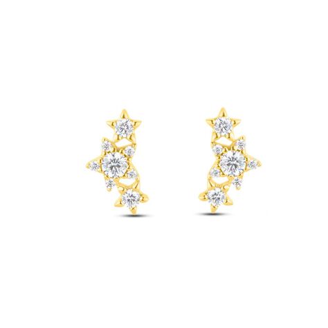 Orecchini Lobo Bon Ton Oro Giallo Cubic Zirconia - Orecchini a Lobo Donna | Stroili