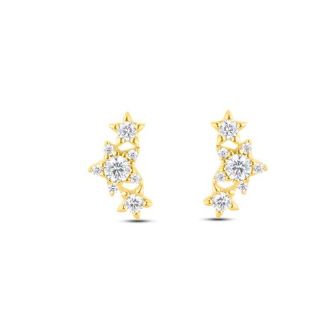 Orecchini Lobo Bon Ton Oro Giallo Cubic Zirconia - Orecchini a Lobo Donna | Stroili