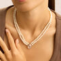 Collana Silver Pearls Argento Rodiato Perla sintentica Cubic Zirconia