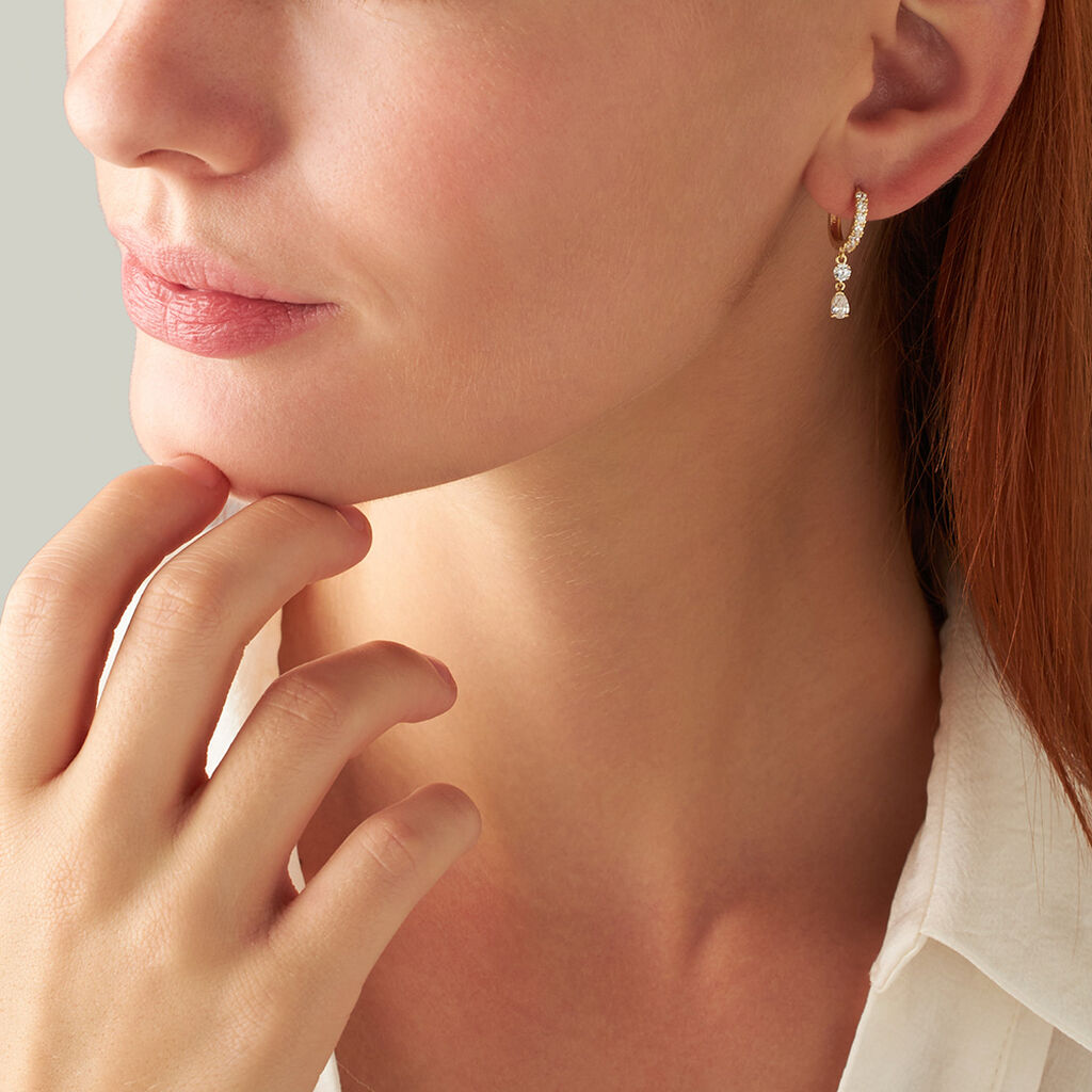 Orecchini A Cerchio Toujours Oro Giallo Cubic Zirconia - Orecchini a Cerchio Donna | Stroili