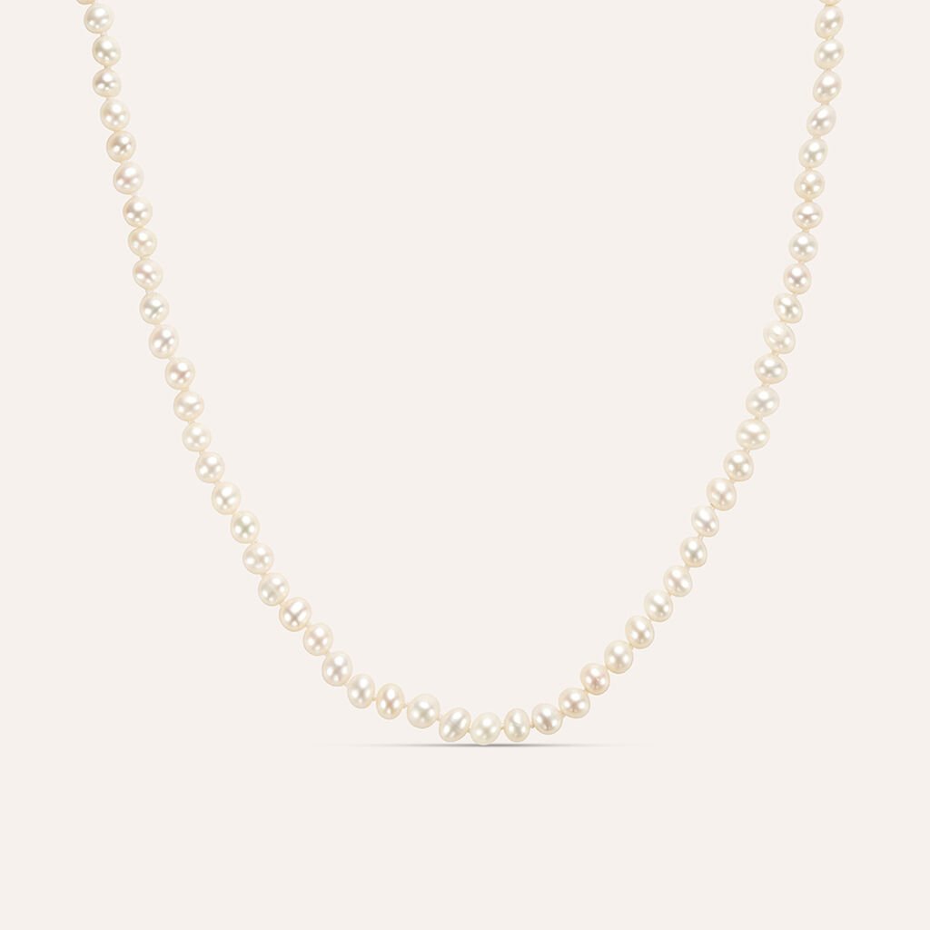 Collana L'homme Or Oro Giallo Perla D'Acqua Dolce