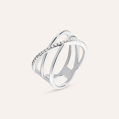 Anello in argento 925 e zirconi - Anelli Eleganti Donna | Stroili