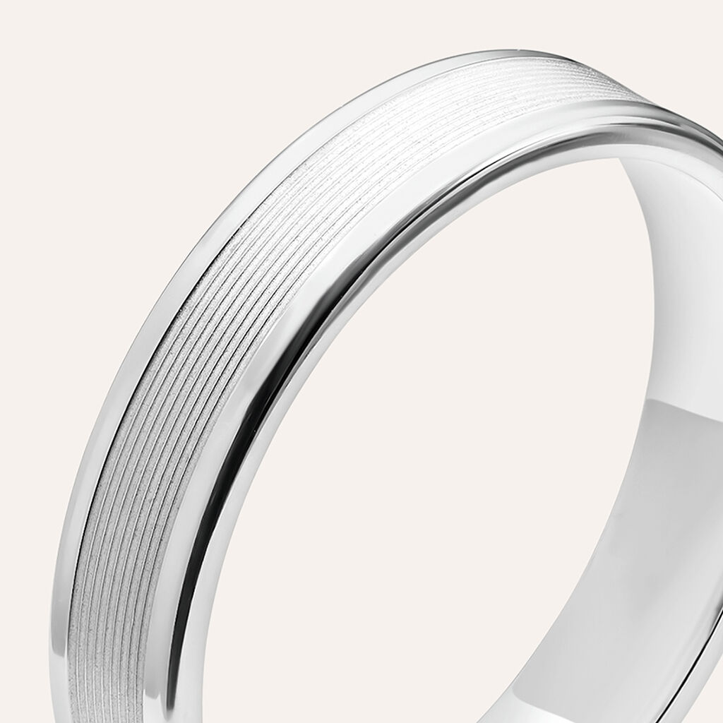 Fede Classica 4 mm Argento Rodiato - Fedi Uomo | Stroili