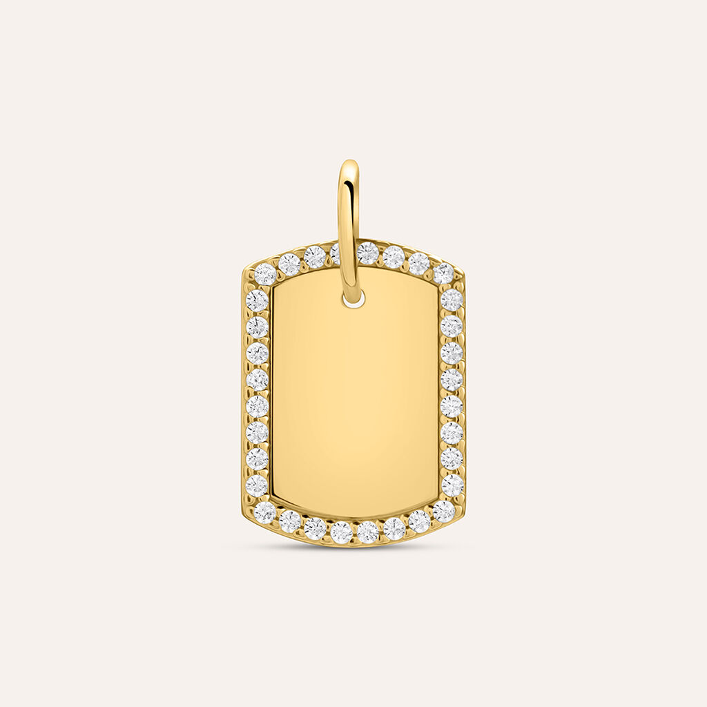 Pendente Poème Oro Giallo Cubic Zirconia - Ciondoli con Incisione Donna | Stroili