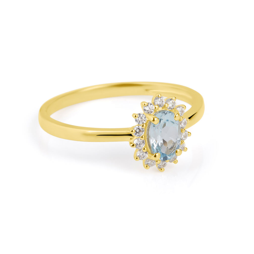 Anello Solitario Amélie Oro Giallo E Topazio Con Cubic Zirconia - Anelli con Pietre Donna | Stroili