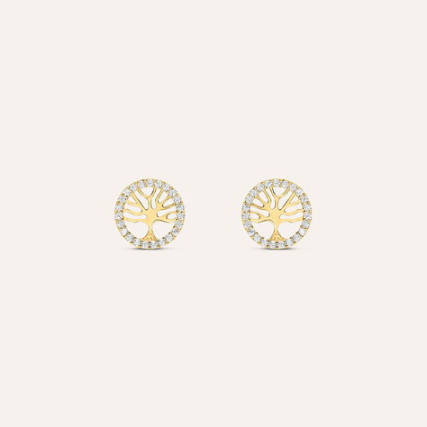 Orecchini Lobo Bon Ton Oro Giallo Cubic Zirconia - Orecchini a Lobo Donna | Stroili