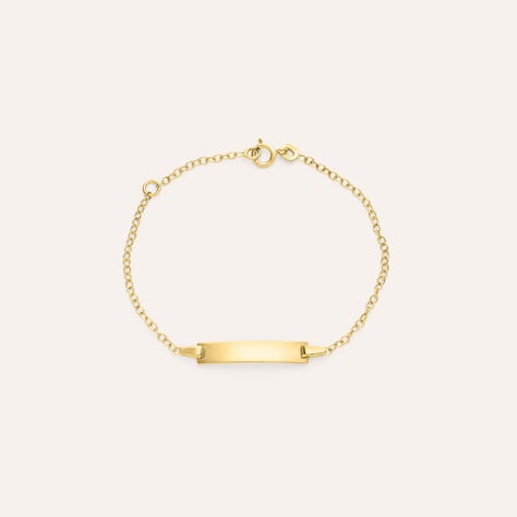 Bracciale Con Targhetta Holy Oro Giallo - Bracciali con Incisione Bambino | Stroili