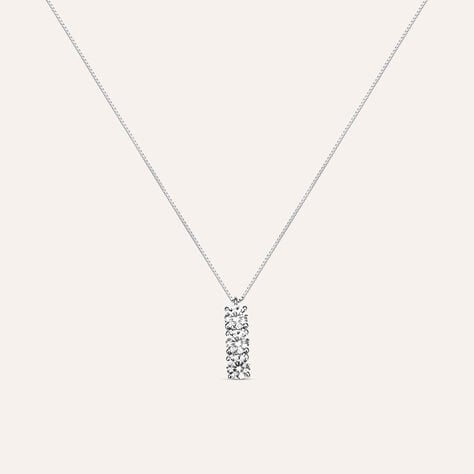 Collana Trilogy Claire Oro Bianco Cubic Zirconia - Gioielli Donna | Stroili