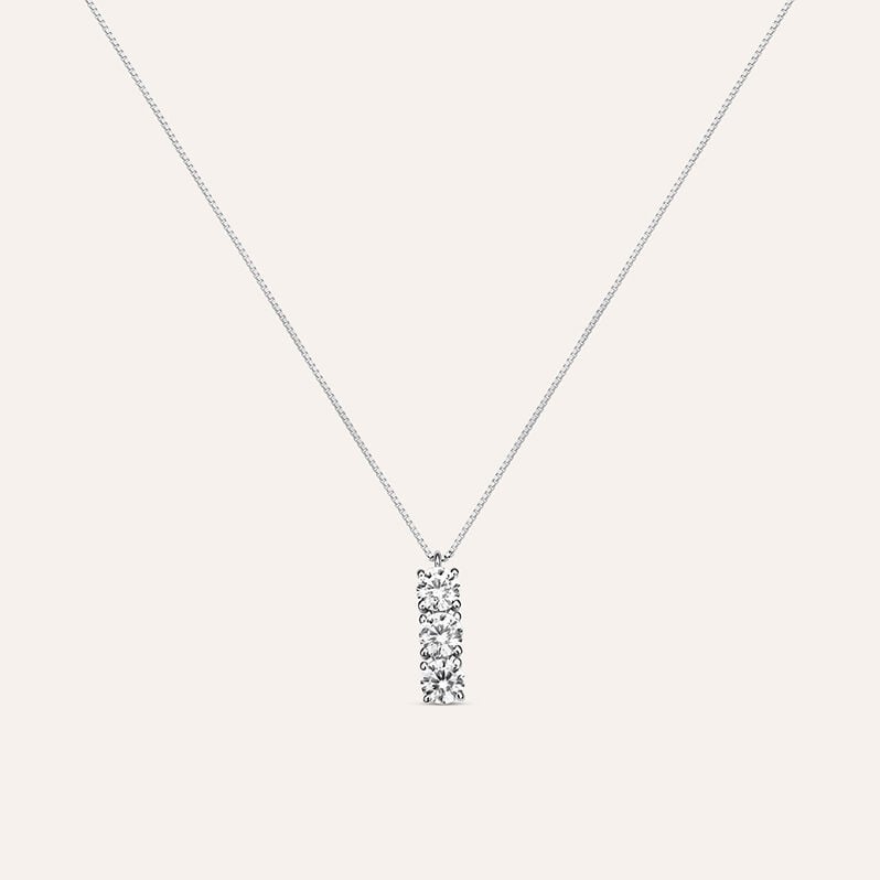 Collana Trilogy Claire Oro Bianco Cubic Zirconia - Gioielli Donna | Stroili
