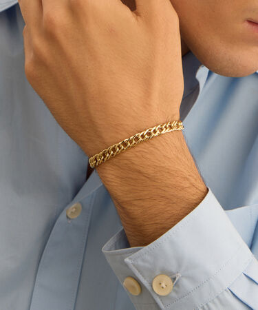 Bracciale Catena Oro Uomo Oro Giallo