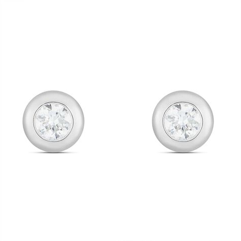 Orecchini Lobo Punto Luce Diamade Oro Bianco Diamante Lab-Grown - Orecchini a Lobo Donna | Stroili