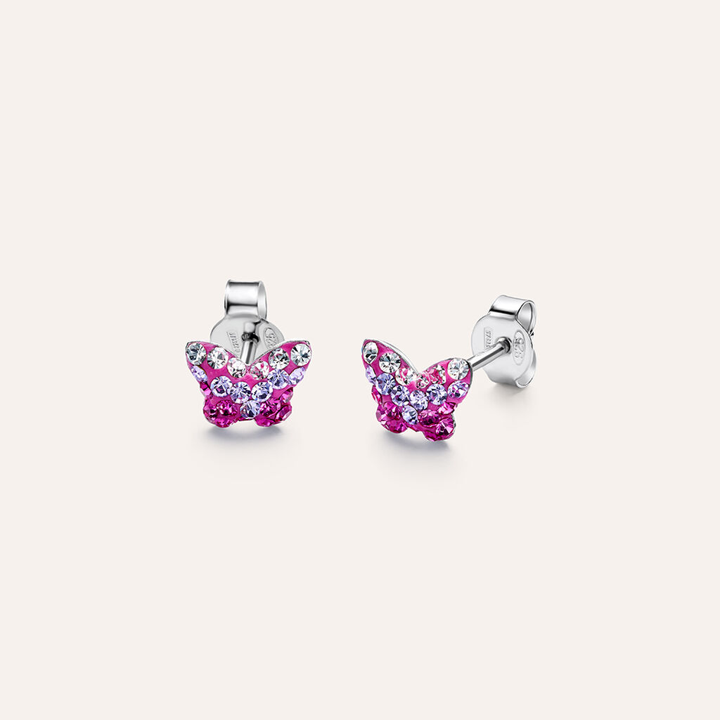 Orecchini Lobo Silver Baby Argento Rodiato Cristallo - Gioielli Bambino | Stroili