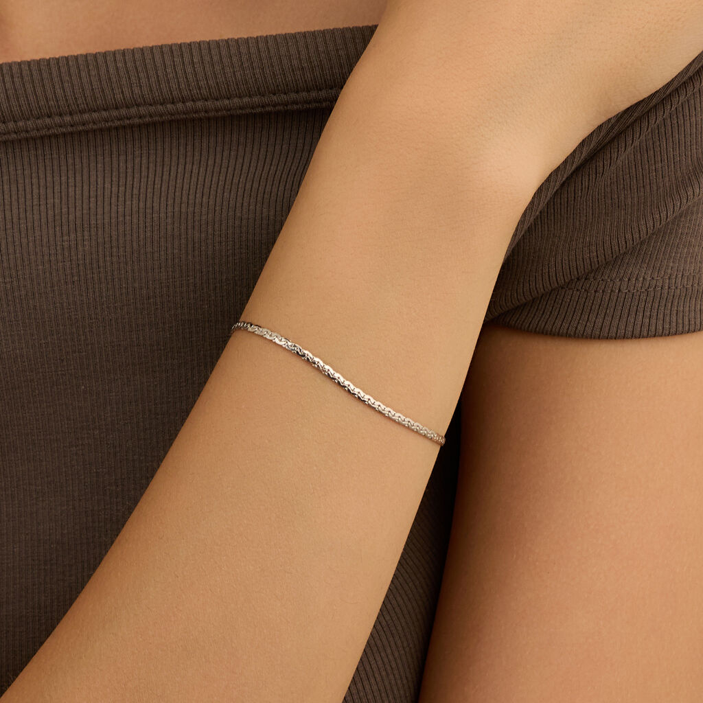 Bracciale Catena Colette Oro Bianco - Bracciali Donna | Stroili