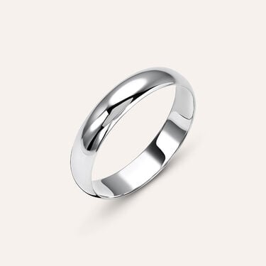 Fede Mantovana Leggera 4 mm Oro Bianco