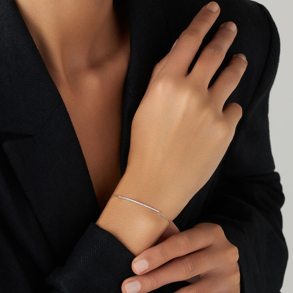 Bracciale Claire Oro Bianco Cubic Zirconia - Bracciali Amicizia Donna | Stroili