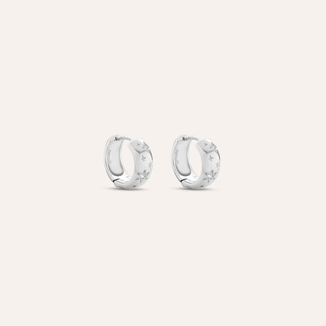 Orecchini A Cerchio Silver Collection Argento Rodiato Cubic Zirconia - Orecchini a Cerchio Donna | Stroili