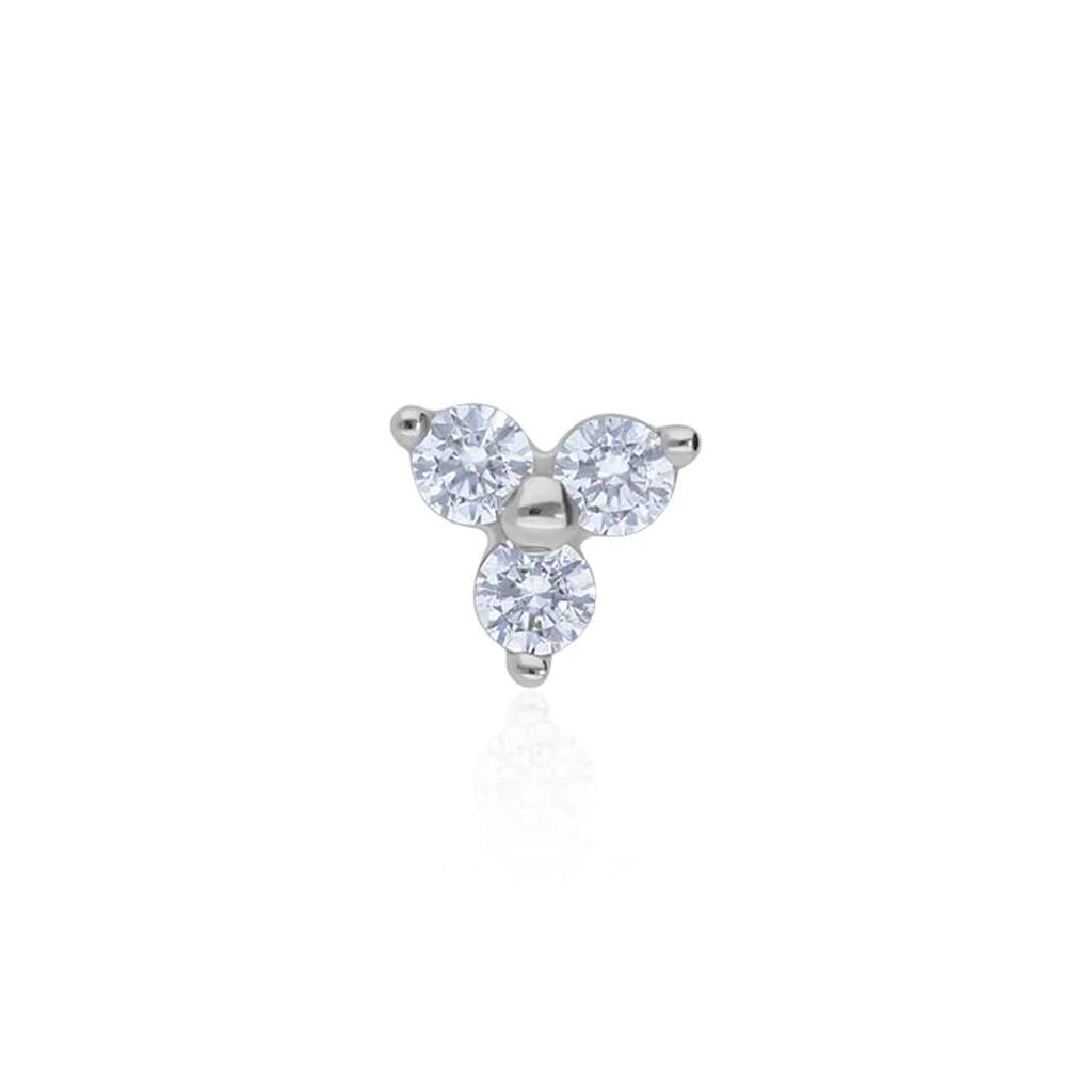 Piercing Orecchio Tragus Helix Conch Ear Shine Oro Bianco Cubic Zirconia - Piercing Orecchio Donna | Stroili