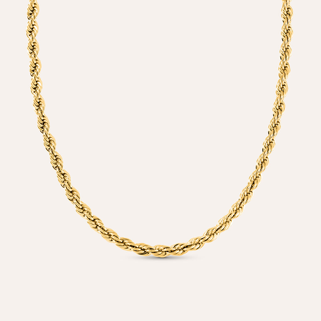 Catena Man Code Acciaio Dorato