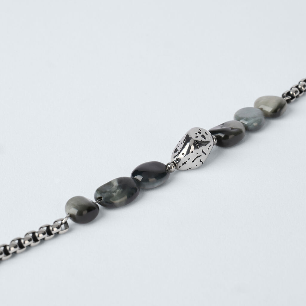 Bracciale Catena Man Code Acciaio Occhio di Falco - Bracciali Uomo | Stroili