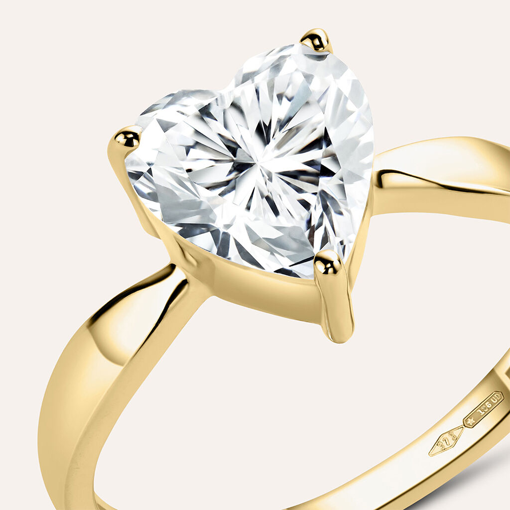 Anello Solitario Claire Oro Giallo Cubic Zirconia - Anelli con Pietre Donna | Stroili