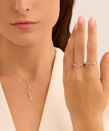 Collana Sophia Oro Bianco Diamante