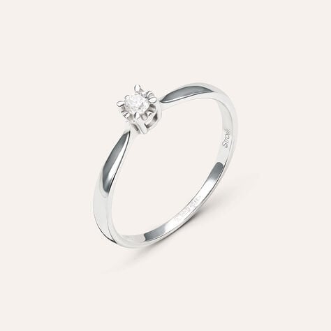 Anello Solitario Diamazing Oro Bianco Diamante - Anelli con Pietre Donna | Stroili