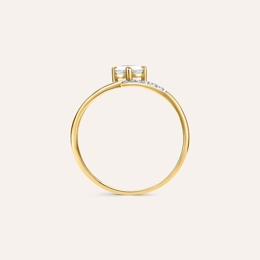 Anello Solitario Claire Oro Giallo Cubic Zirconia - Anelli con Pietre Donna | Stroili