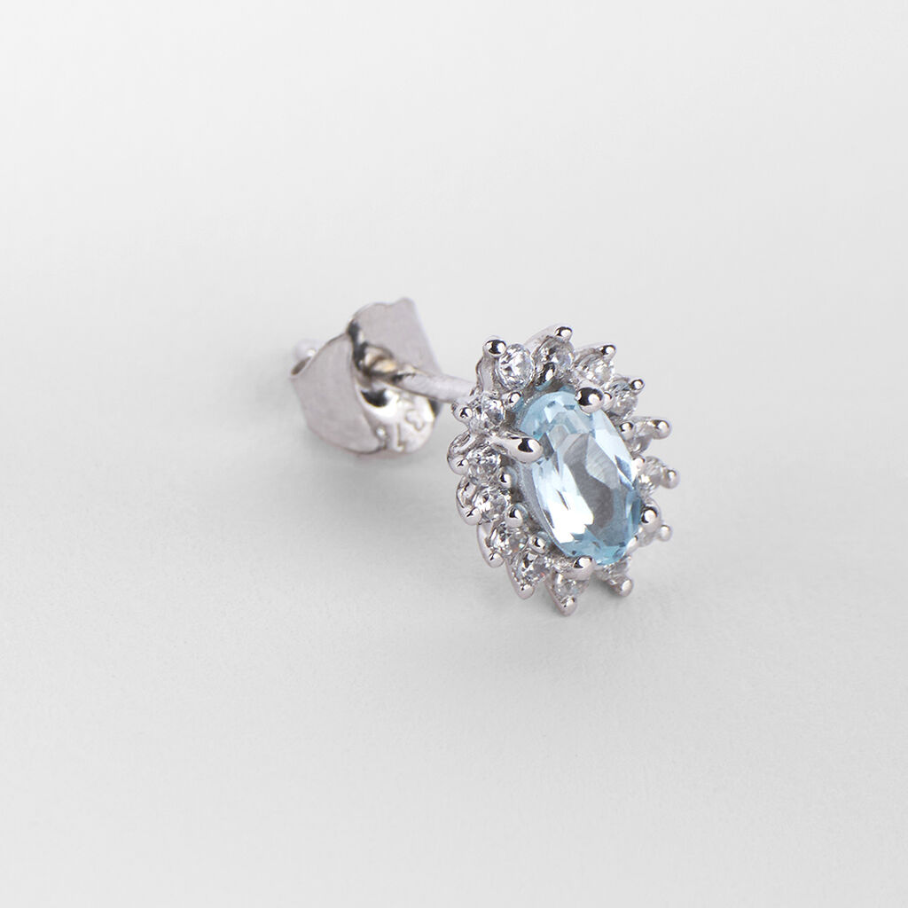 Orecchini Lobo Amélie Oro Bianco Topazio Cubic Zirconia - Orecchini a Lobo Donna | Stroili