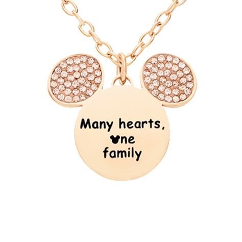 Collana Lady Message Acciaio Rosato Disney e Cristalli - Collane Donna | Stroili