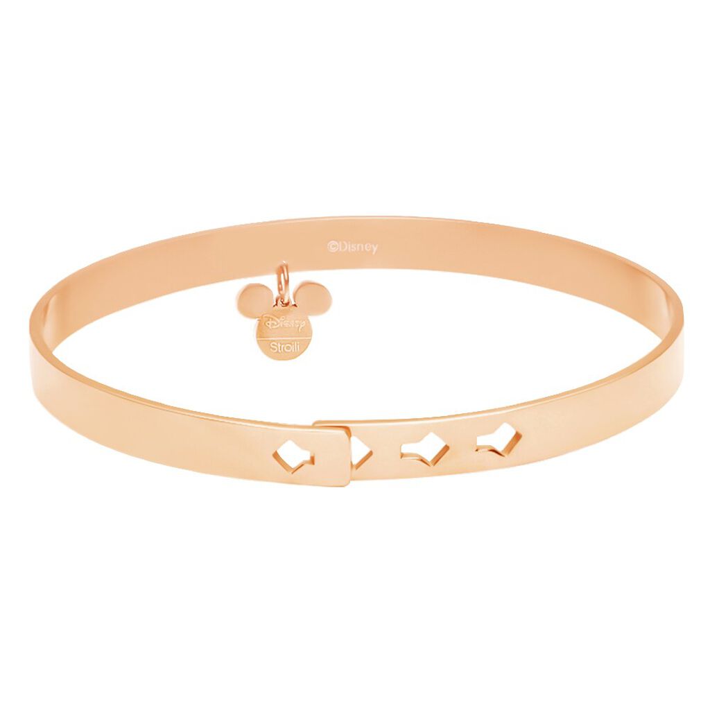 Bangle Lady Message Acciaio Rosato Disney e Cristalli